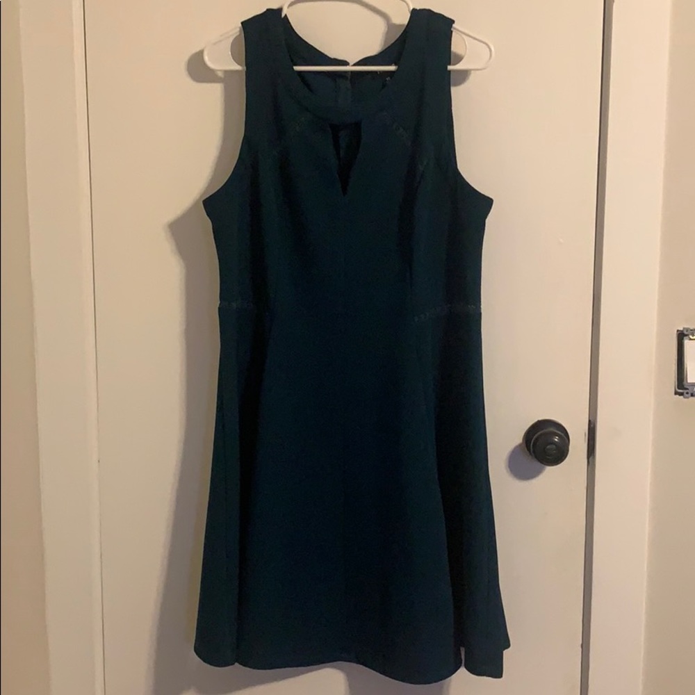 Torrid Swing Dress with lace cutout strips